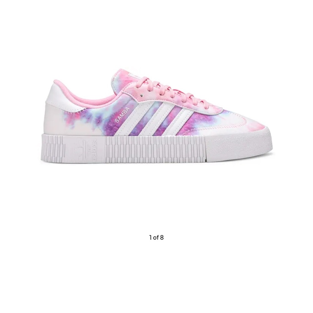 ADIDAS Vibrant Multi Color Tie-Dye Low-Top Sneakers Size 7 Chill Playful Vibes - Picture 12 of 12